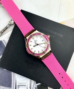 Đồng hồ Hublot nữ dây cao su đính đá Geneve Bigbang cá tính sang chảnh 33mm