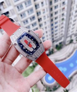 Đồng hồ Hanboro nữ chính hãng đính đá dây cao su phiên bản RM 36mm (1)