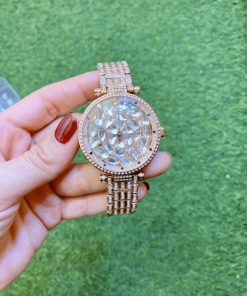 Đồng hồ Davena nữ chính hãng dây kim loại Davena Bling Bling 31586A 38mm (1)