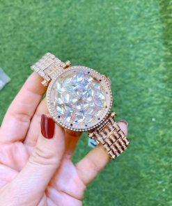 Đồng hồ Davena nữ chính hãng dây kim loại Davena Bling Bling 31586A 38mm (1)