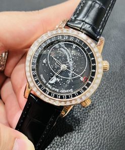 Đồng hồ Patek Philippe nam dây da màu đen