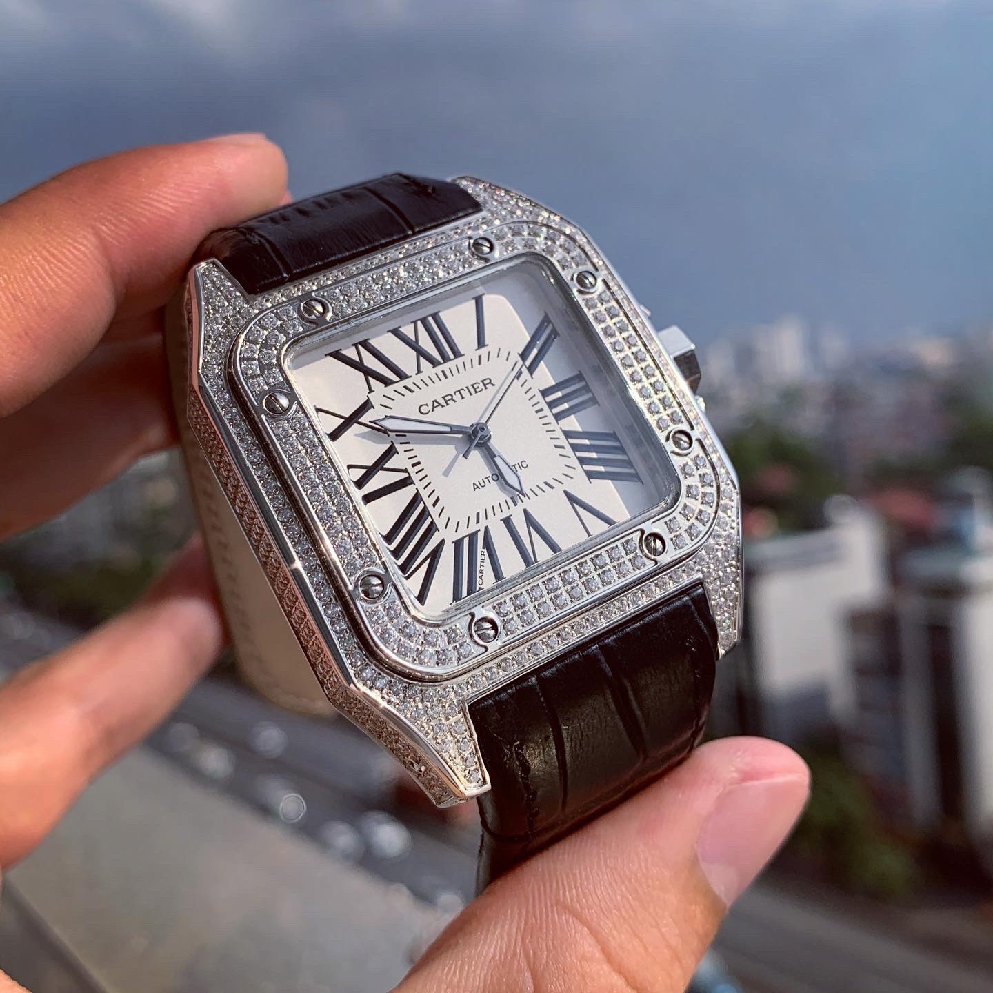 Đồng hồ Cartier nam mặt vuông Đồng hồ Cartier nam mặt vuông