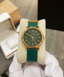 Đồng hồ Versace nữ dây da màu xanh lá cây