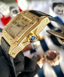 Đồng hồ Cartier nam đính đá