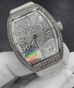 Đồng hồ Franck Muller đính full kim cương nhân tạo