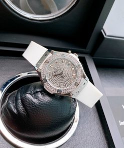 Đồng hồ Hublot nữ dây cao su màu trắng