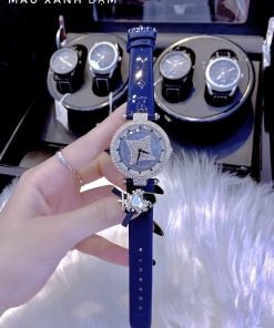 Đồng hồ Louis Vuitton nữ dây da màu xanh dương