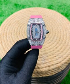 Đồng hồ Richard Mille nữ dây cao su màu hồng