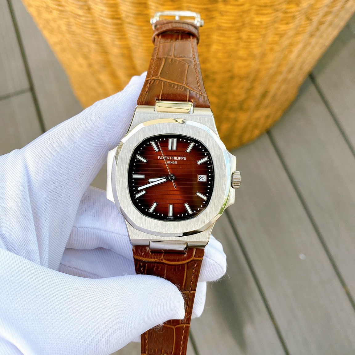 Đồng hồ nam dây da Patek Philippe Đồng hồ nam dây da Patek Philippe