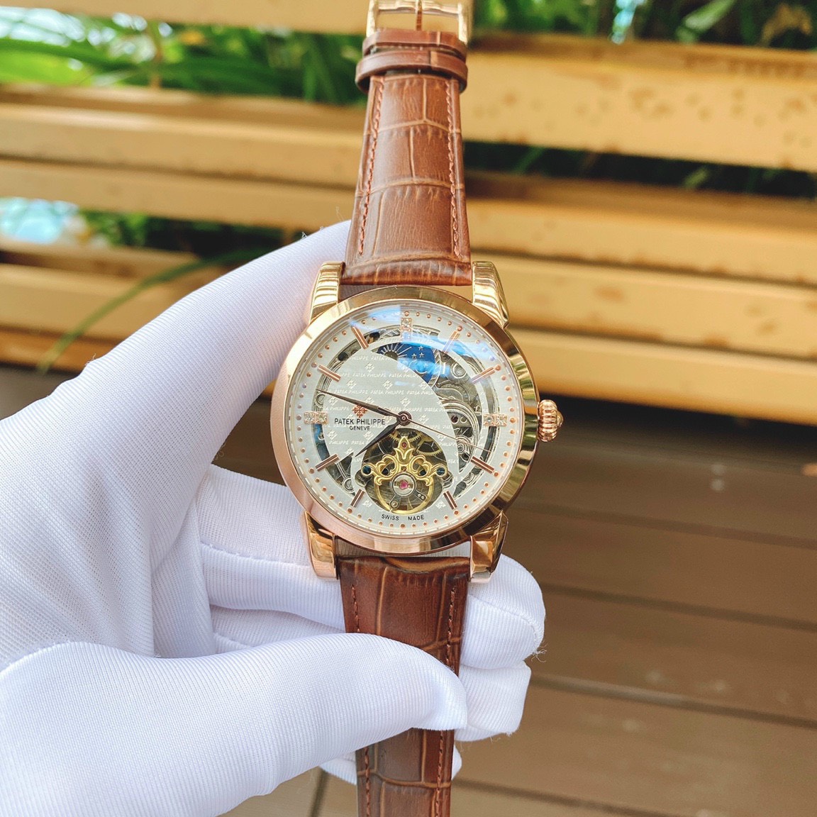 Đồng hồ nam dây da Patek Philippe Đồng hồ nam dây da Patek Philippe