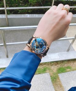 Đồng hồ nam dây da màu đen Patek Philippe