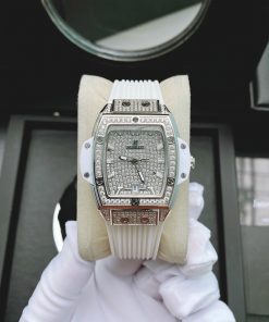 Đồng hồ dây cao su màu trắng Hubblot