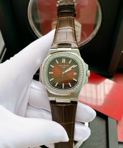Đồng hồ Patek Philippe nam dây da màu nâu
