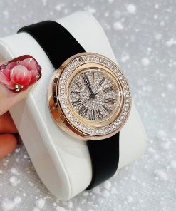 Đồng hồ Davena dây da màu đen