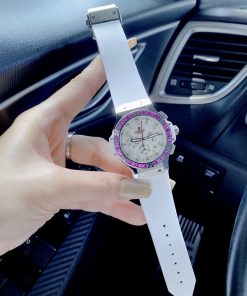 Đồng hồ Hublot nữ dây cao su màu trắng