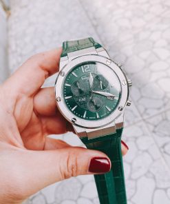 Đồng hồ Ferragamo nam dây cao su màu xanh lá cây