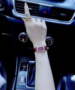 Đồng hồ Jaeger Lecoultre nữ dây da màu đỏ