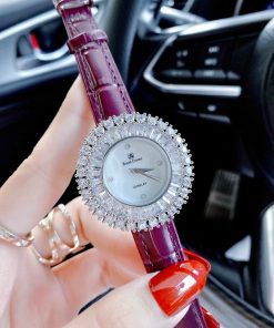 Đồng hồ Royal Crown nữ dây da màu tím