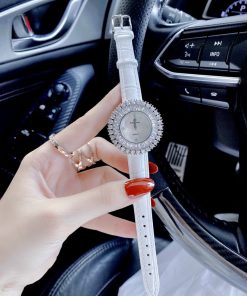 Đồng hồ Royal Crown nữ dây da màu trắng