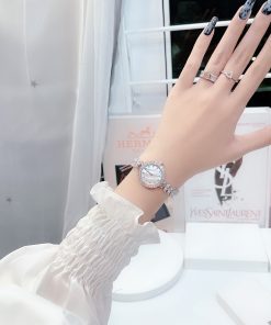 Đồng hồ Davena nữ mặt tròn đính đá