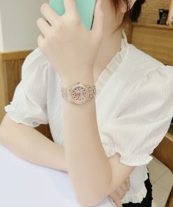 Đồng hồ Davena nữ chính hãng xách tay mặt tròn Rose Gold (6)