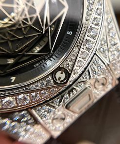 Đồng hồ nam đính đá Hublot Sang Bleu