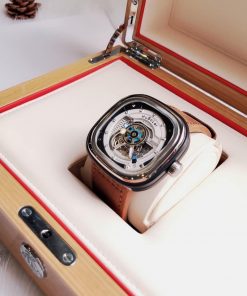 Đồng hồ Huboler nam dây da màu nâu