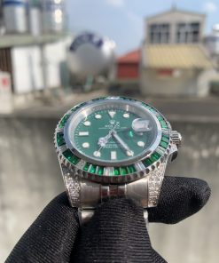 Đồng hồ Rolex nam dây kim loại đính đá