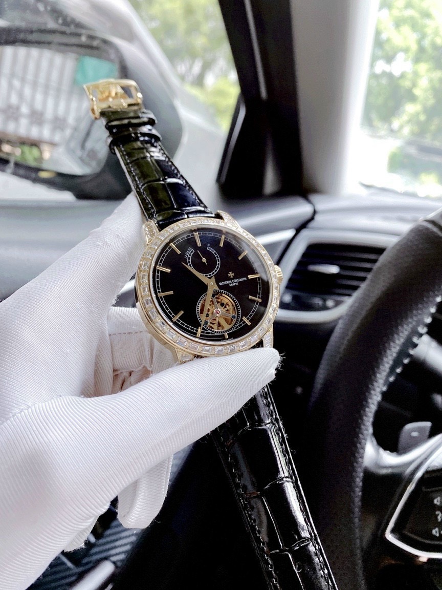 Đồng hồ Vacheron Consantin nam dây da màu đen Đồng hồ Vacheron Consantin nam dây da màu đen