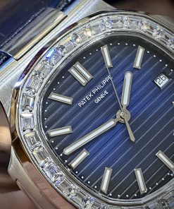 Đồng hồ nam đính đá Patek Philippe Nautilus