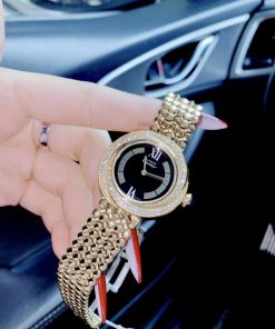 Đồng hồ Cartier nữ mặt tròn đính đá