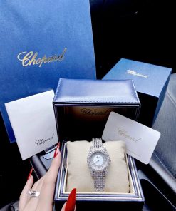 Đồng hồ Chopard nữ dây kim loại đính đá