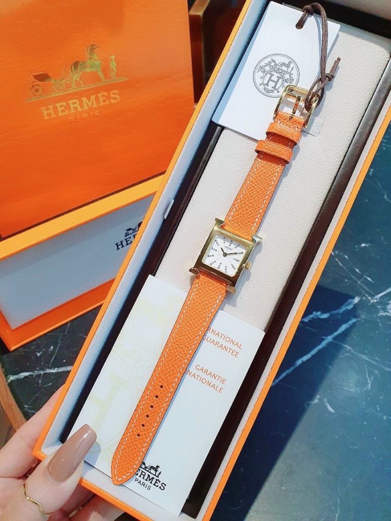 Đồng hồ nữ Hermes màu cam