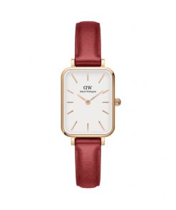 Đồng hồ Daniel Wellington nữ dây da màu đỏ