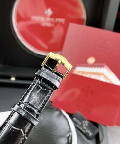 Đồng hồ cơ lộ máy Patek Philippe nam dây da