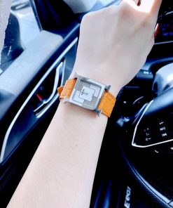 Đồng hồ Hermes nữ siêu cấp màu cam
