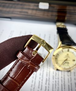 Đồng hồ Omega Automatic nam dây da màu nâu