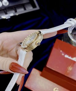 Đồng hồ Swarovski nữ dây da màu trắng