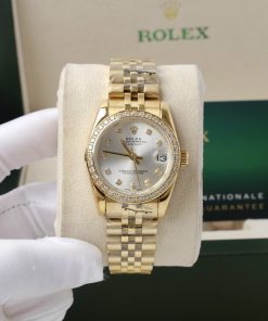 Đồng hồ Rolex Datejust nữ đính đá máy cơ màu vàng Gold