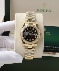 Đồng hồ Rolex Fake 11 Nhật nữ giá rẻ DateJust đính đá dây kim loại