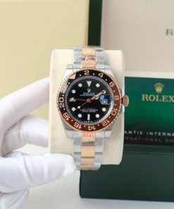 Đồng hồ Rolex GMT-Master Root Beer Fake Nhật màu demi 40mm