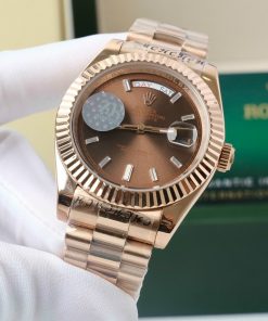 Đồng hồ nam Rolex Day-Date máy Nhật mặt số Chocolate 40mm