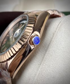 Đồng hồ Rolex Day-Date Rose gold mặt xanh lá Super Fake Nhật 40mm