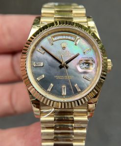 Đồng hồ Rolex Day-Date Replica cao cấp mặt xà cừ mạ vàng 18K