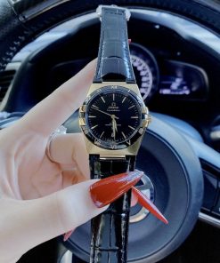 Đồng hồ cơ nam Omega Automatic dây da Super Fake 11