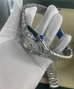 Đồng hồ Rolex Day-Date đính full đá mặt và dây Fake 11 máy Nhật