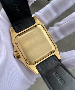 Đồng hồ nam mặt vuông Cartier Automatic Gold 18K đính đá 40mm