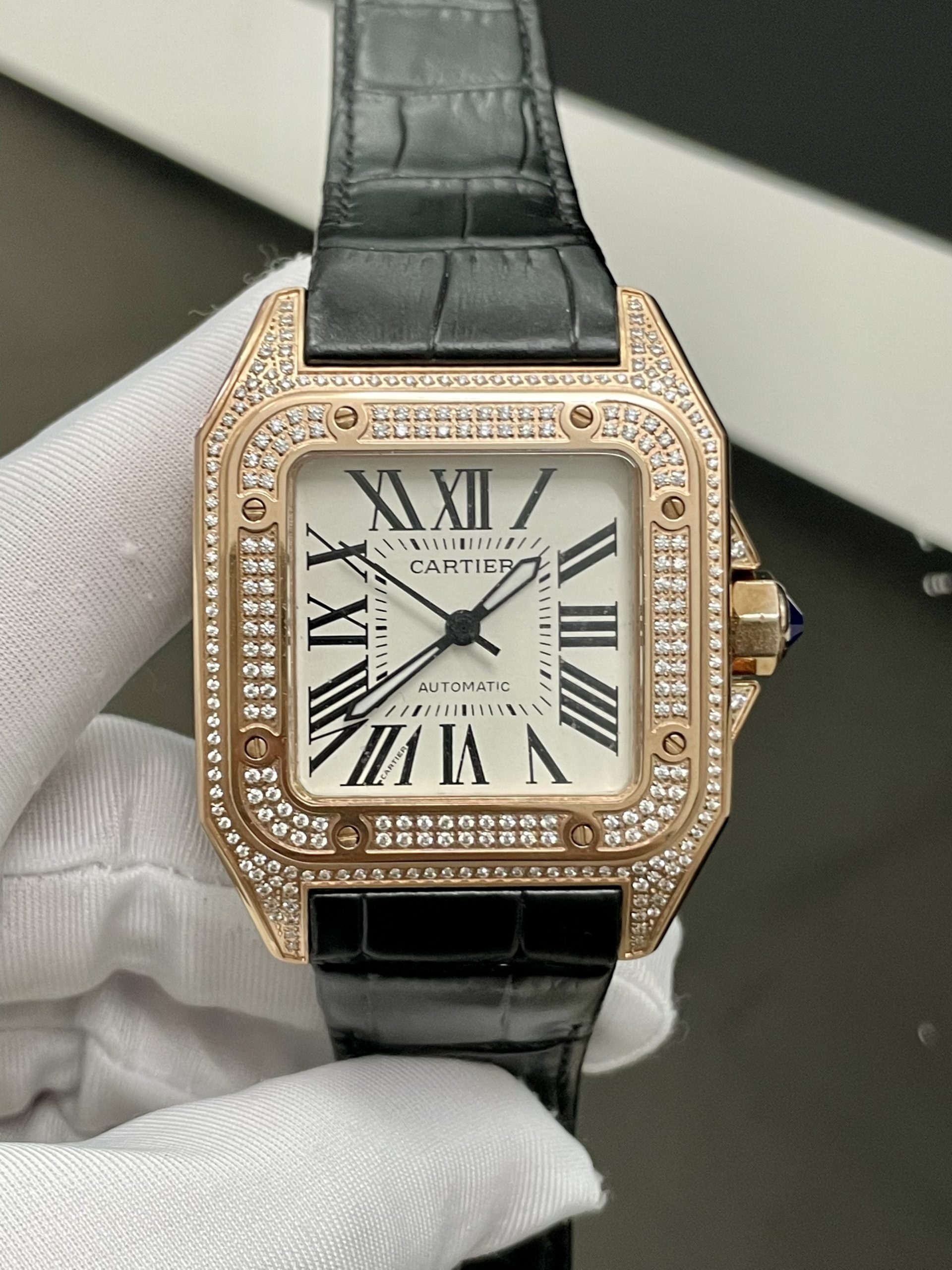 Đồng hồ nam dây da Cartier Automatic giá rẻ Super Fake Nhật Đồng hồ nam dây da Cartier Automatic giá rẻ Super Fake Nhật
