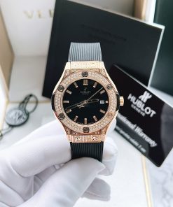 Đồng hồ Hublot máy Nhật nữ giá rẻ Super Fake 11 King Gold