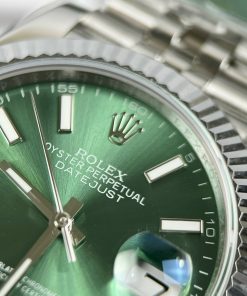 Đồng hồ Rolex Replica cao cấp Clean Factory DateJust mặt xanh lá cây 41mm